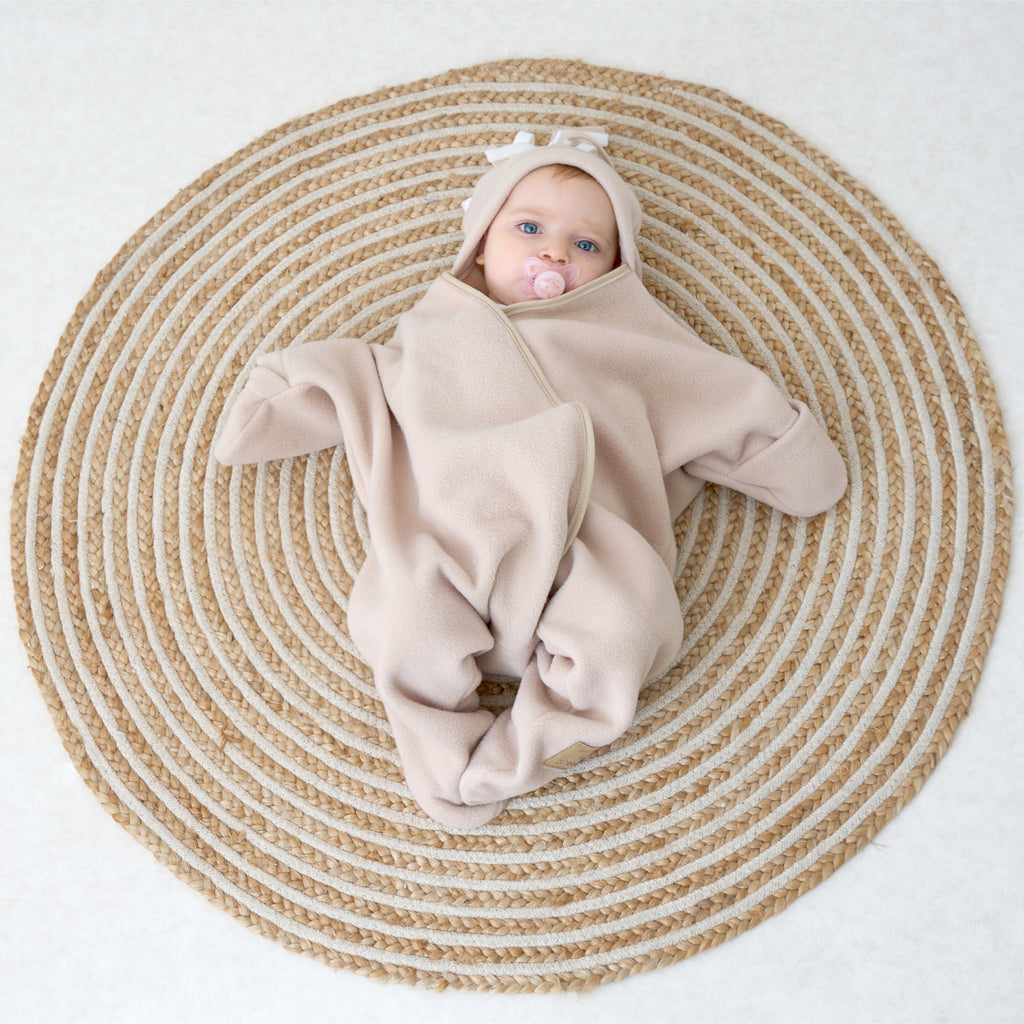 Clair De Lune Star Fleece Wrap (6-12 Months) Oatmeal
