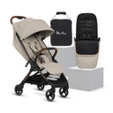 Silver Cross Clic 2 Stroller and Footmuff - Latte