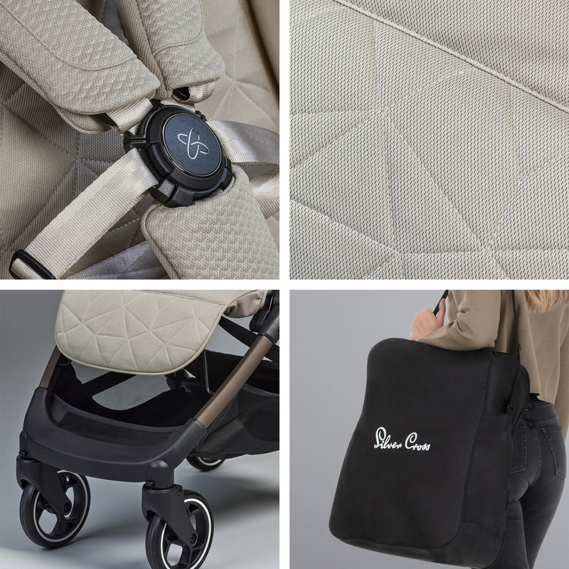 Silver Cross Clic 2 Stroller - Latte