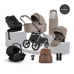 Silver Cross Cove 2 Ultimate 360 Family Iconic Black Car Seat Bundle - Champagne