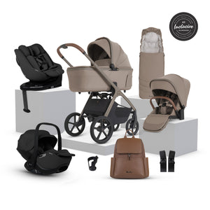 Silver Cross Cove 2 Ultimate 360 Family Iconic Black Car Seat Bundle - Champagne