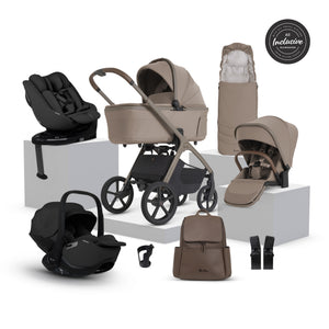 Silver Cross Cove 2 Ultimate 360 Family Iconic Black Car Seat Bundle - Champagne