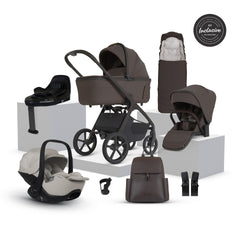 Silver Cross Cove 2 Ultimate 360 Natural Taupe Car Seat Bundle - Chocolate