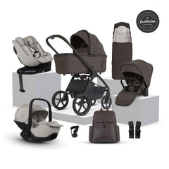 Silver Cross Cove 2 Ultimate 360 Family Natural Taupe Car Seat Bundle - Chocolate