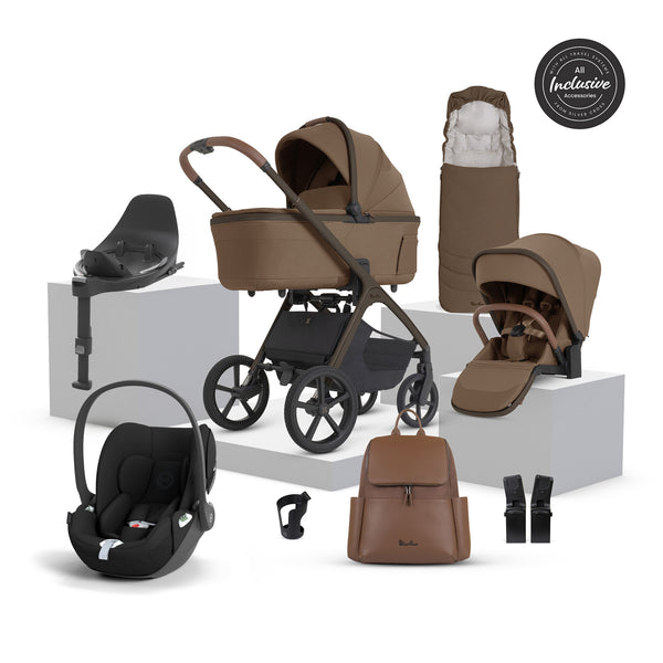 Silver Cross Cove 2 Ultimate 360 Sepia Black Cloud T i-Size Comfort Bundle - Maple