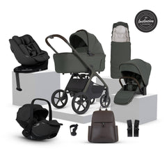 Silver Cross Cove 2 Ultimate 360 Family Iconic Black Car Seat Bundle - Pewter