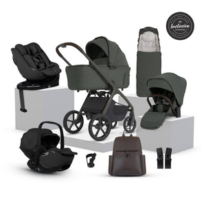 Silver Cross Cove 2 Ultimate 360 Family Iconic Black Car Seat Bundle - Pewter