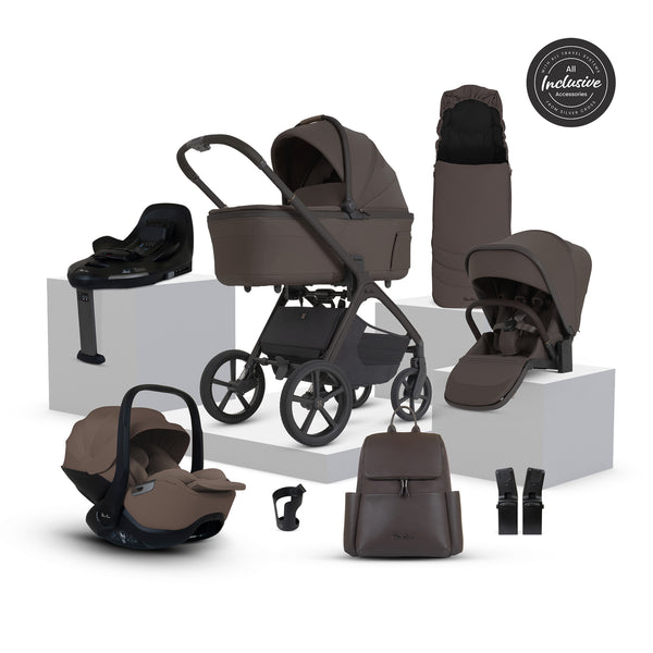 Silver Cross Cove 2 Ultimate 360 Timeless Cocoa Car Seat Bundle - Chocolate