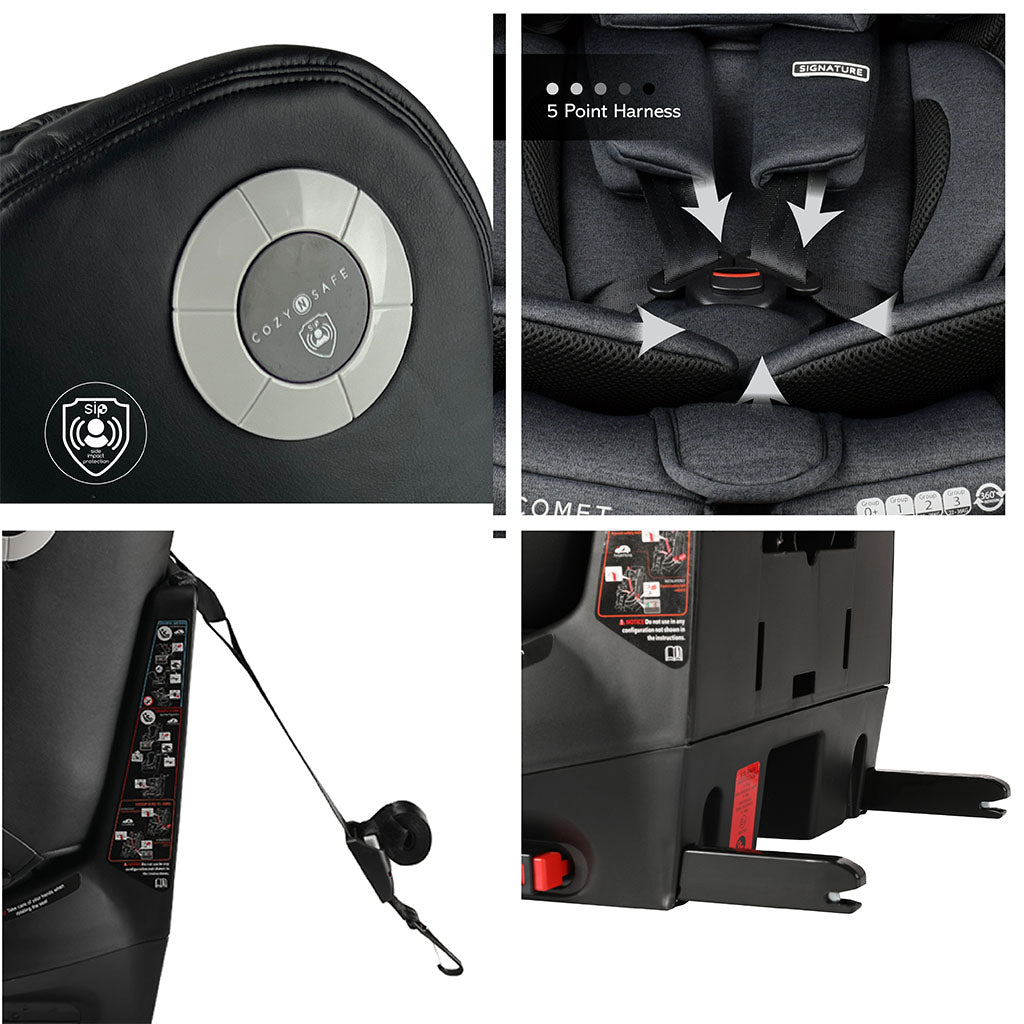 Cozy N Safe Comet 360 Child Car Seat - Graphite