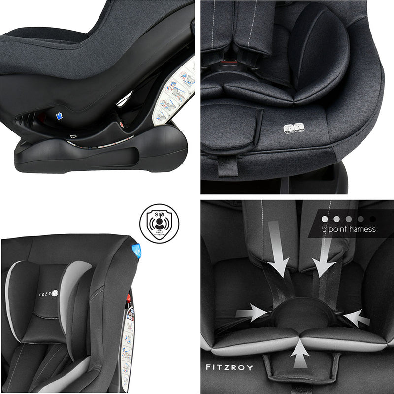 Cozy N Safe Fitzroy Group 0+/1 Child Car Seat - Black/Grey