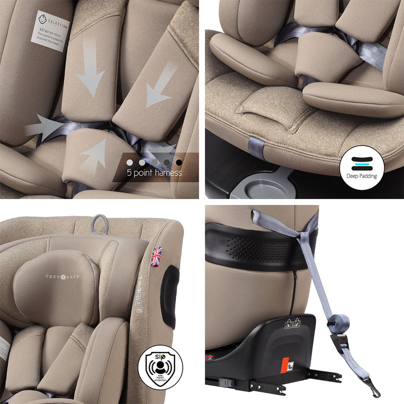 Cozy N Safe Galaxy i-Size 360 Car Seat - Ecru