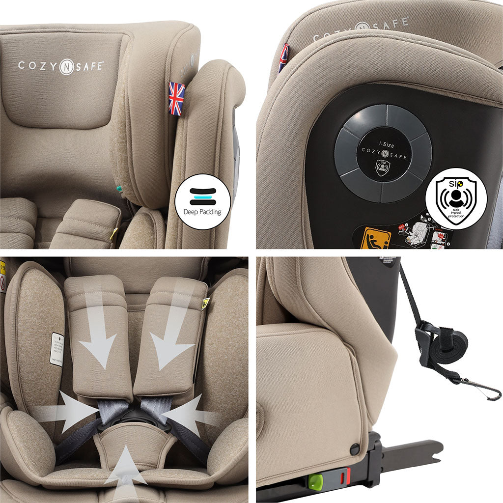 Cozy N Safe Hudson i-Size Child Car Seat - Ecru