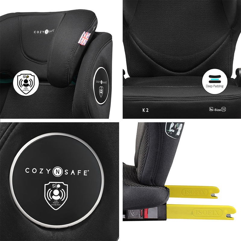 Cozy N Safe K2 i-Size Car Seat and Travel Bag - Onyx