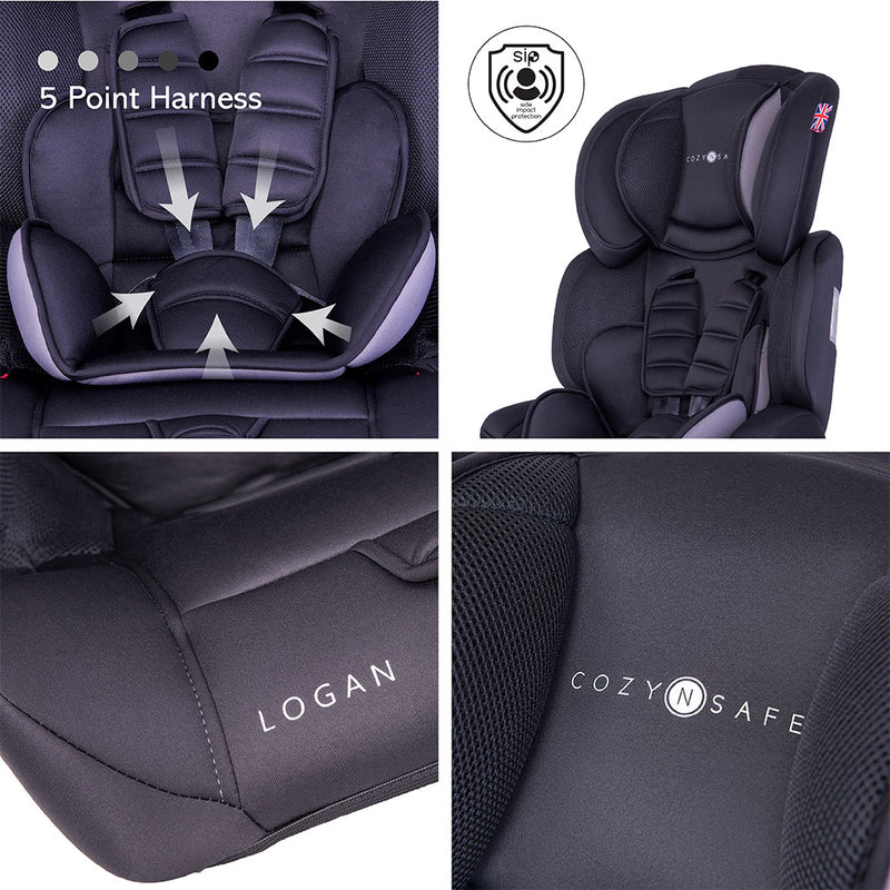 Cozy N Safe Logan Group 1/2/3 Child Car Seat and High Back Booster