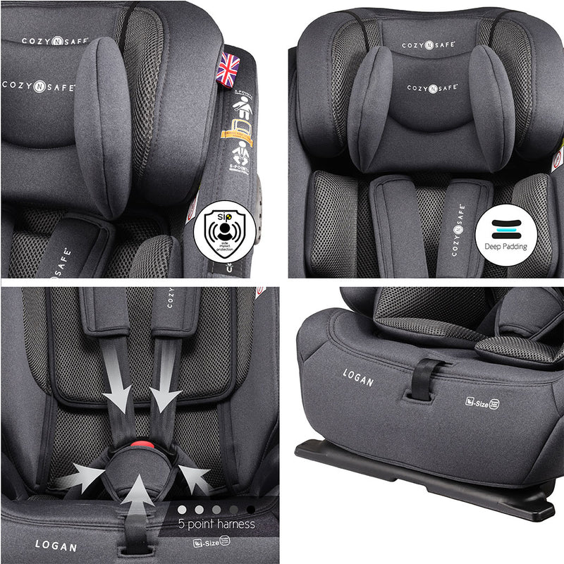 Cozy N Safe Logan i-Size Child Car Seat - Graphite