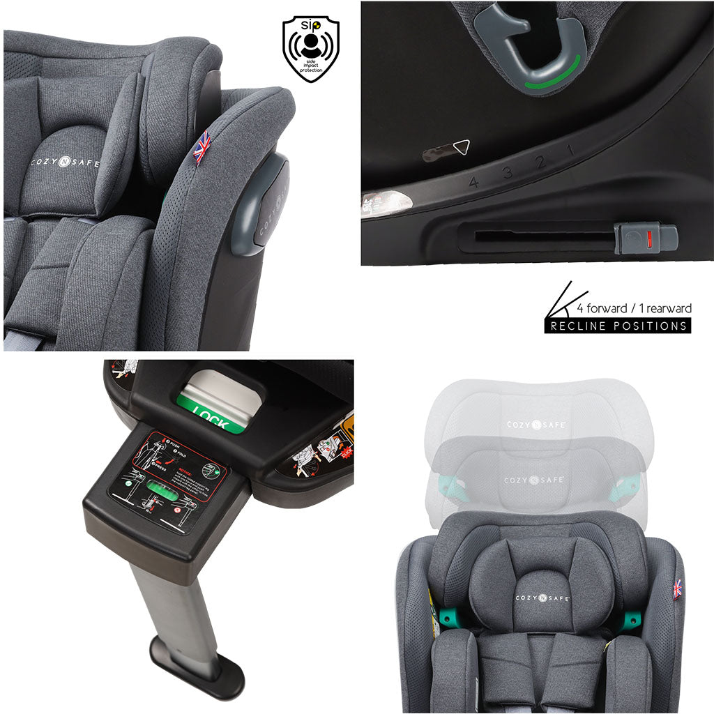 Cozy N Safe Stanford i-Size Car Seat - Slate
