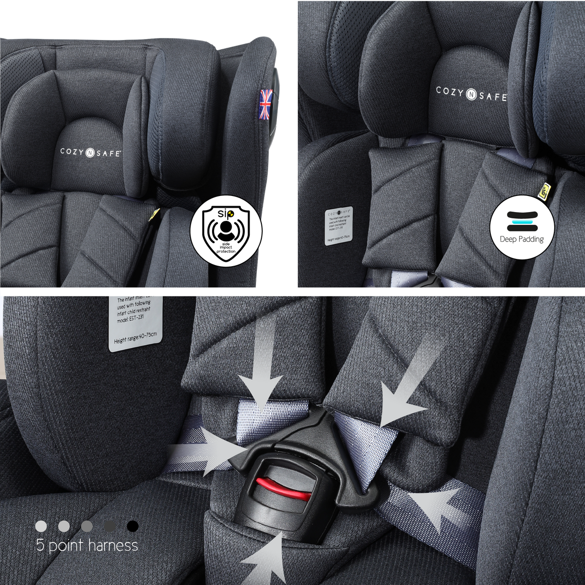 Cozy_N_Safe_Comet_Plus_i_Size_360_Child_Car_Seat_Graphite_4