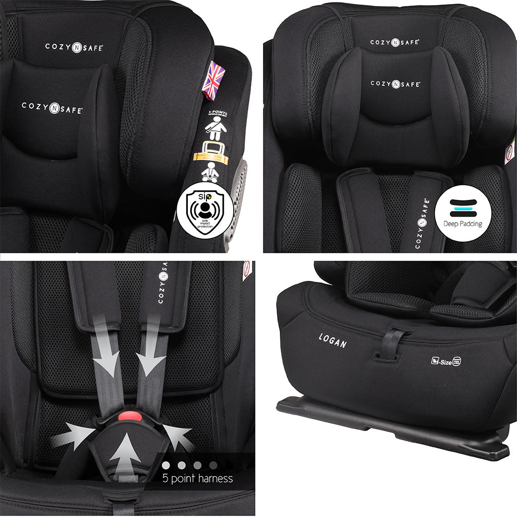 Cozy_N_Safe_Logan_i_Size_Child_Car_Seat_Jet_4