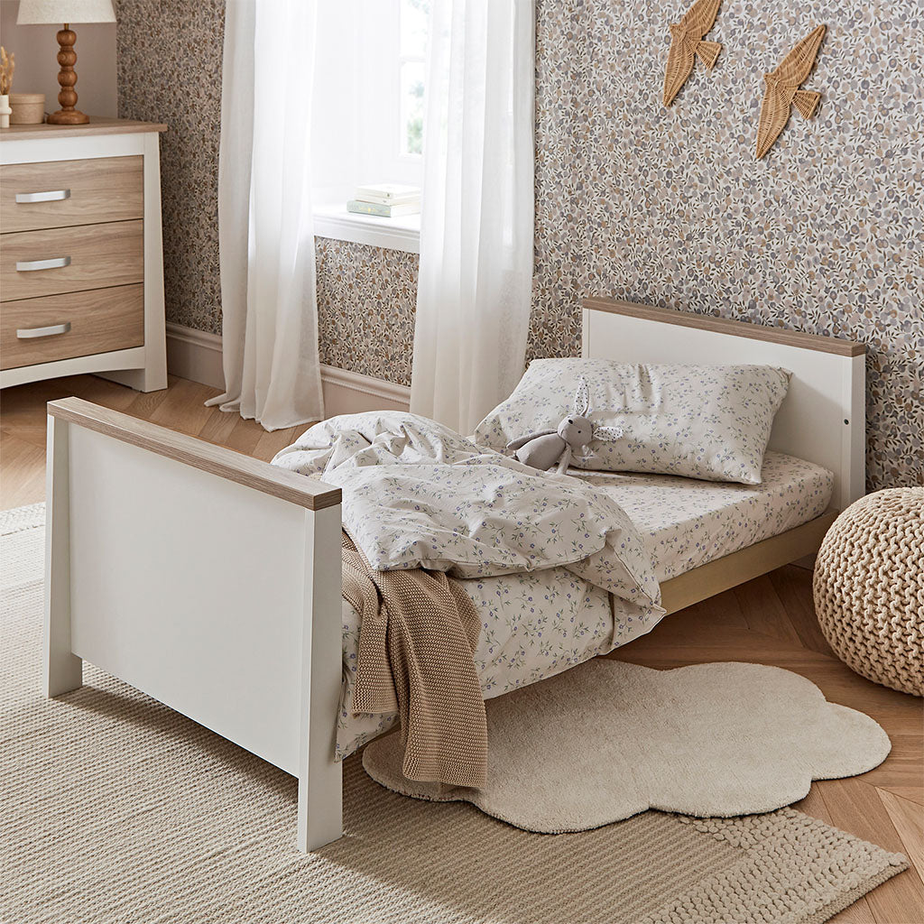 CuddleCo Ada 3 Piece Nursery Furniture Set - White & Ash - EX-Display