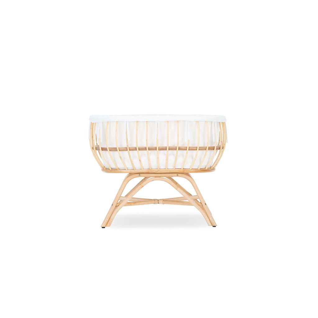 CuddleCo Aria Rattan Crib Natural - Ex Display