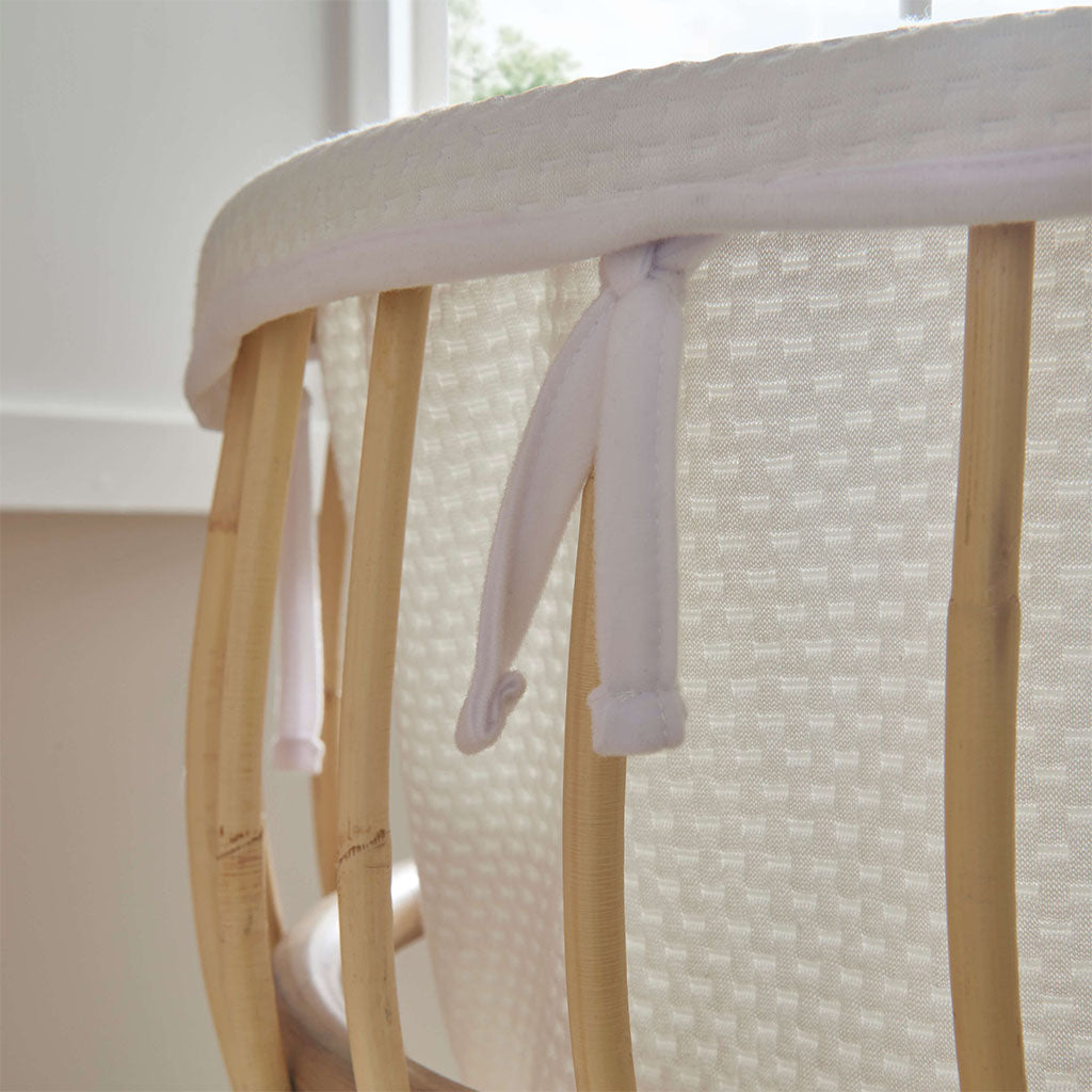 CuddleCo Aria Rattan Crib Natural - Ex Display
