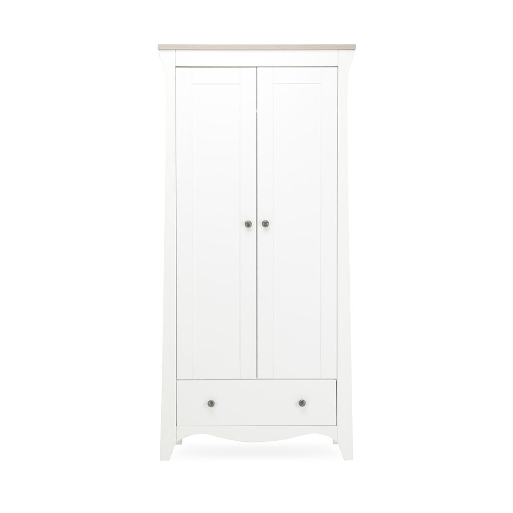 CuddleCo Clara 2 Door Double Wardrobe - Driftwood Ash