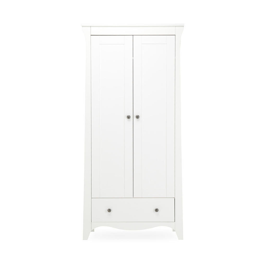 CuddleCo Clara 2 Door Double Wardrobe - White