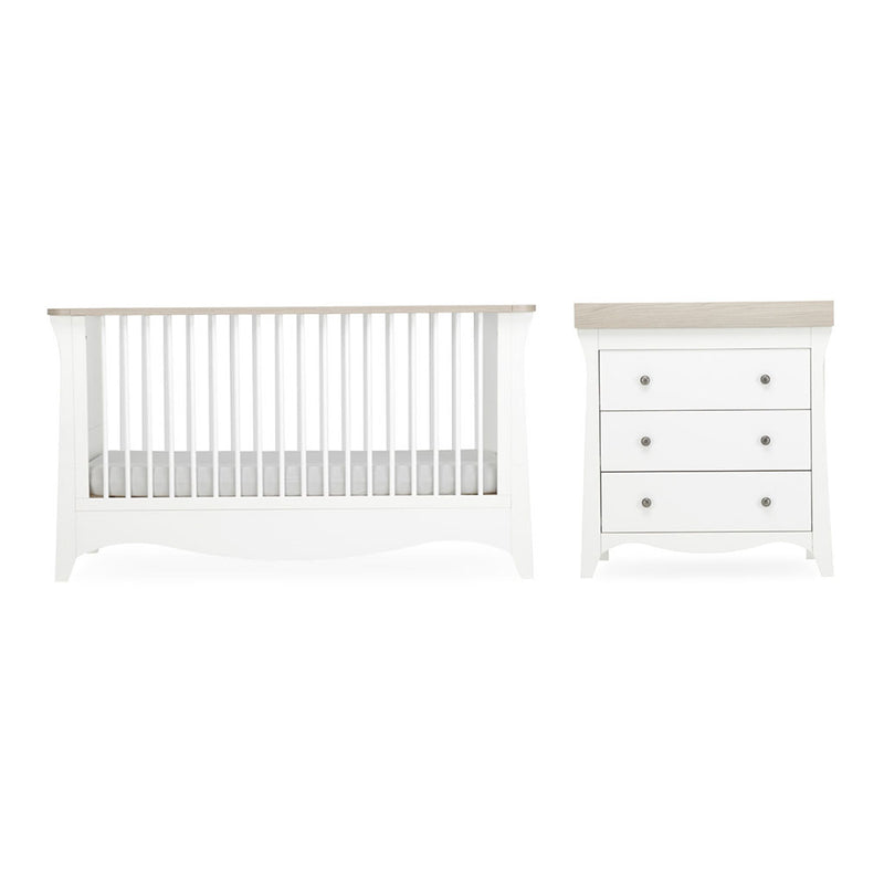 CuddleCo Clara 2 Piece Nursery Furniture Set - Driftwood Ash