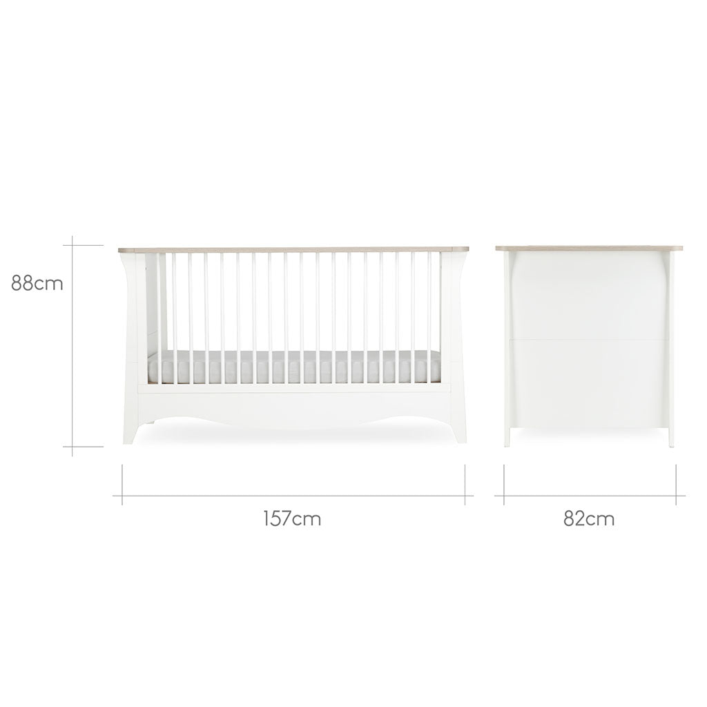 CuddleCo Clara 2 Piece Nursery Furniture Set - Driftwood Ash