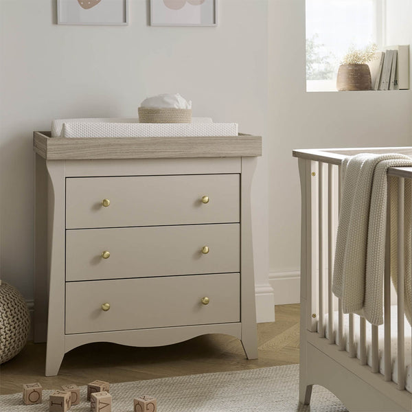 CuddleCo Clara 3 Drawer Dresser Changer - Cashmere