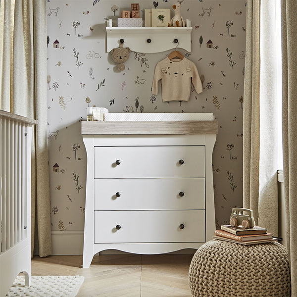CuddleCo Clara 3 Drawer Dresser Changer - Driftwood Ash