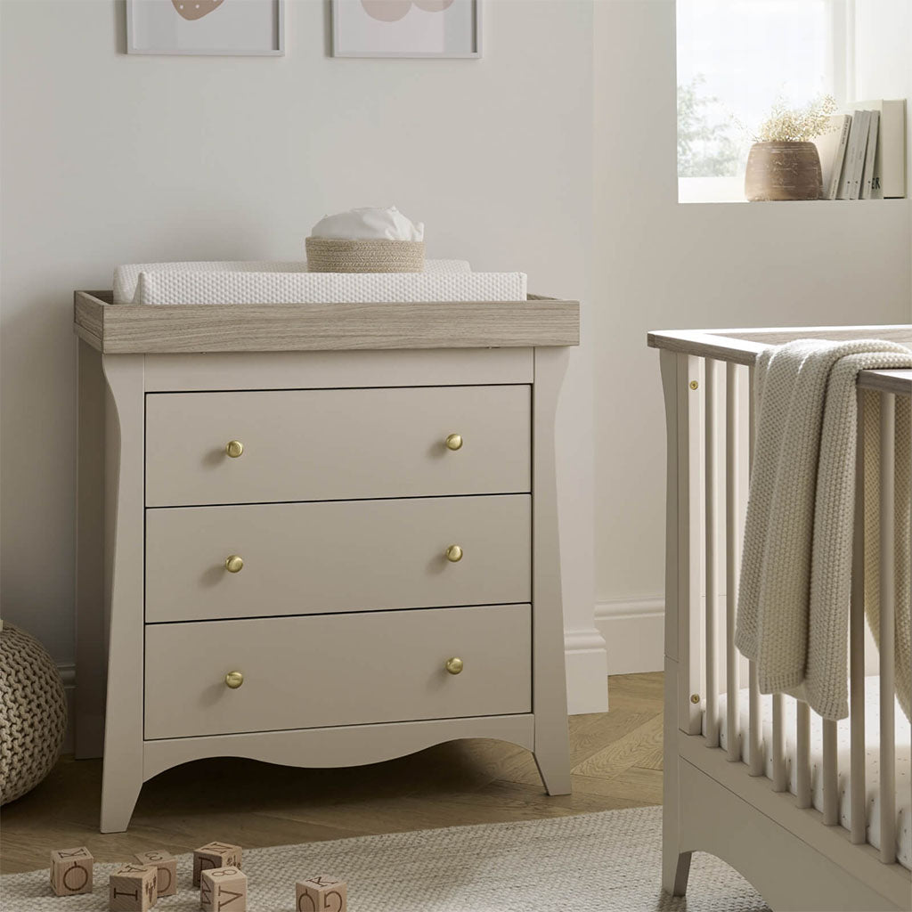 CuddleCo Clara 3 Piece Nursery Furniture Set - Cashmere