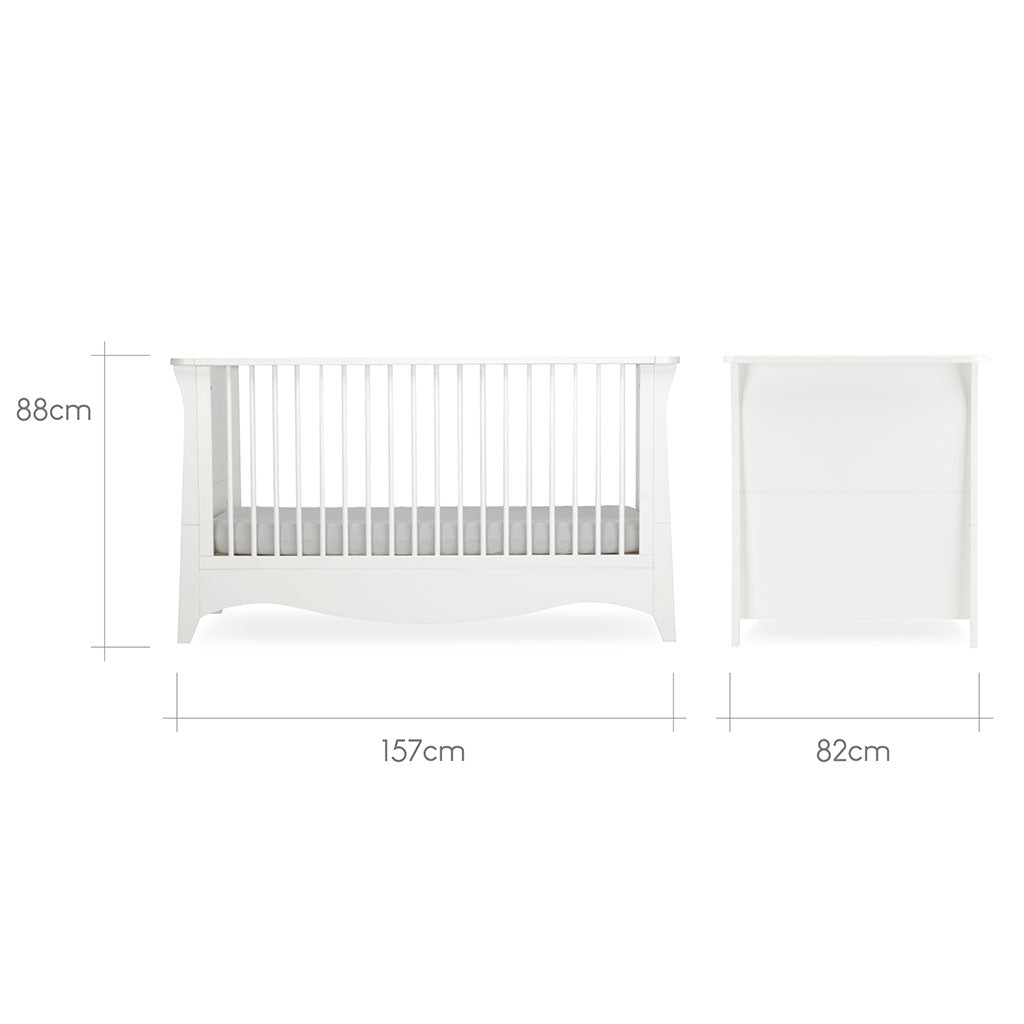 CuddleCo Clara 3 Piece Nursery Furniture Set - White