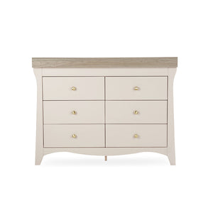 CuddleCo Clara 6 Drawer Dresser - Cashmere & Ash