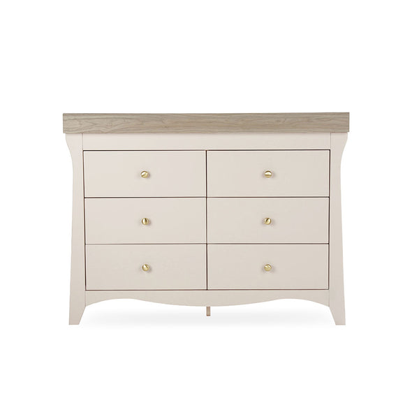 CuddleCo Clara 6 Drawer Dresser - Cashmere & Ash