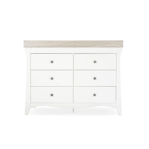 CuddleCo Clara 6 Drawer Dresser - White & Ash