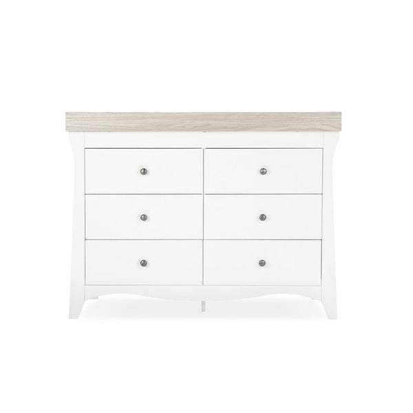 CuddleCo Clara 6 Drawer Dresser - White & Ash