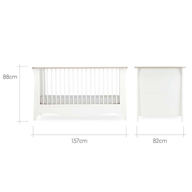 CuddleCo Clara Cot Bed - Driftwood Ash