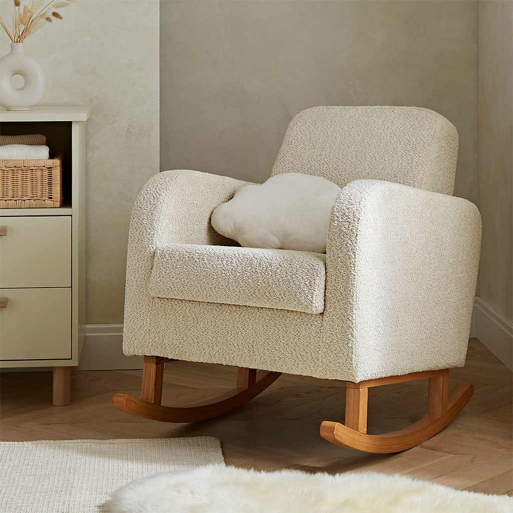 CuddleCo Etta Boucle Nursing Chair - Mushroom