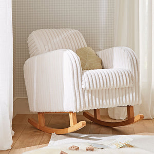 CuddleCo Etta Faux Fur Nursing Chair - Cream