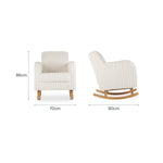 CuddleCo Etta Faux Fur Nursing Chair - Cream