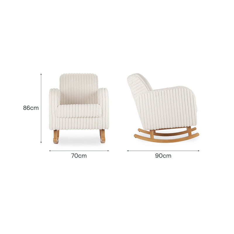 CuddleCo Etta Faux Fur Nursing Chair - Cream