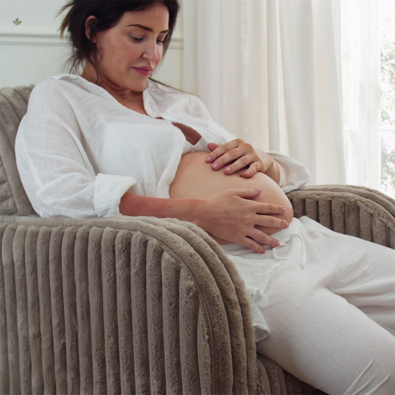 CuddleCo Etta Faux Fur Nursing Chair - Mink