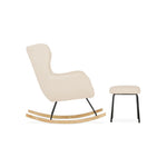 CuddleCo Marley Nursing Chair and Footstool - Teddy Light Beige