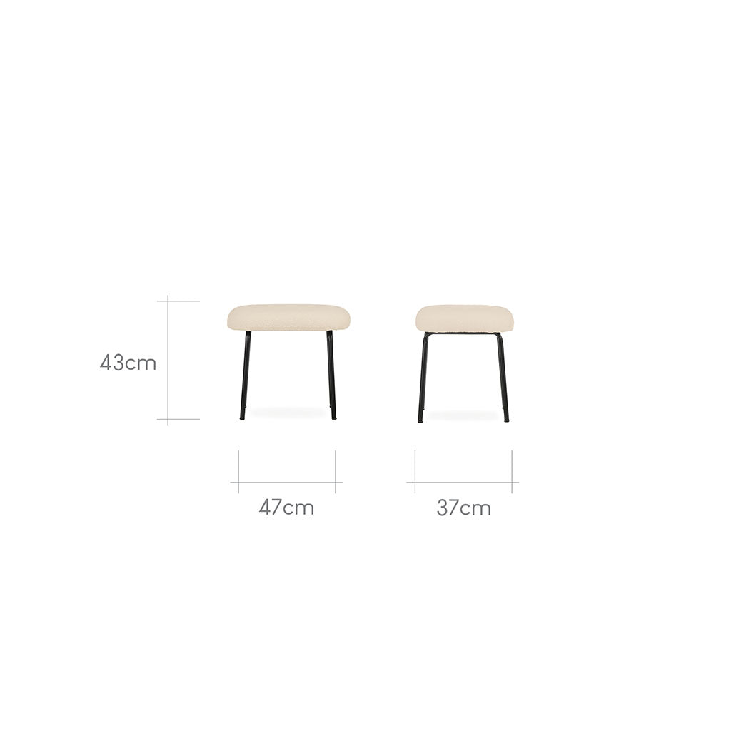 CuddleCo Marley Nursing Chair and Footstool - Teddy Light Beige