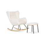 CuddleCo Marley Nursing Chair and Footstool - Teddy Off White