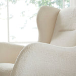 CuddleCo Marley Nursing Chair and Footstool - Teddy Off White