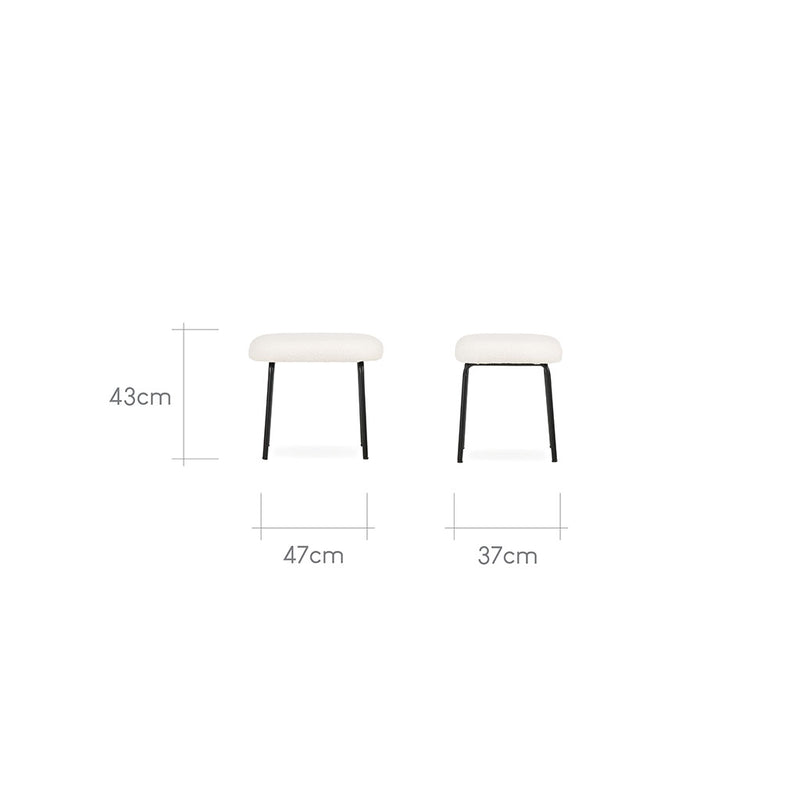 CuddleCo Marley Nursing Chair and Footstool - Teddy Off White