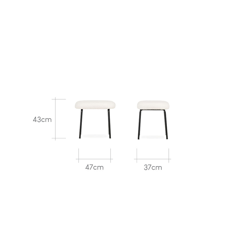 CuddleCo Marley Nursing Chair and Footstool - Teddy Off White