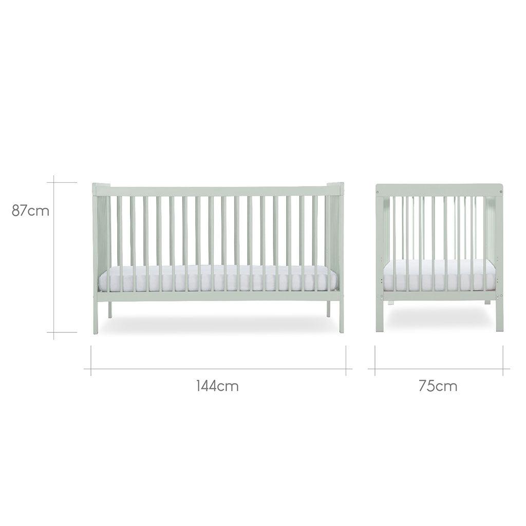 CuddleCo Nola Cot Bed - Sage Green